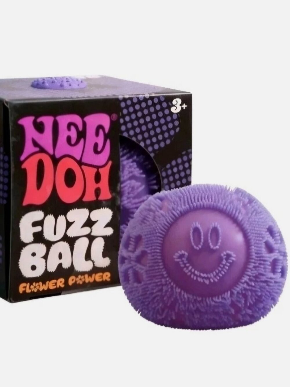 Needoh Fuzz Ball Flower Power Purple